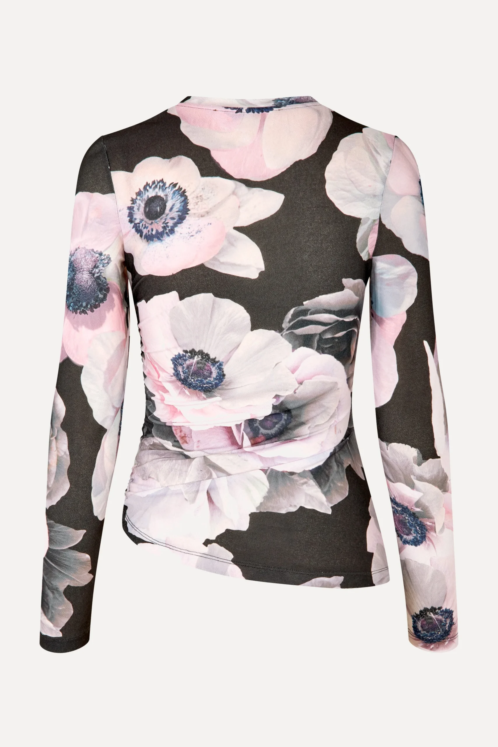 Asymmetric Long Sleeve Top - Nostalgic Anemone-STINE GOYA Discount