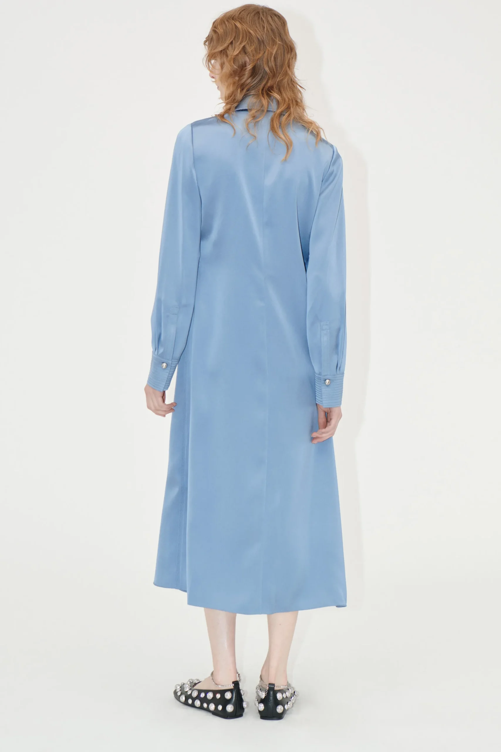 Collared Midi Dress - Infinity Blue-STINE GOYA Cheap