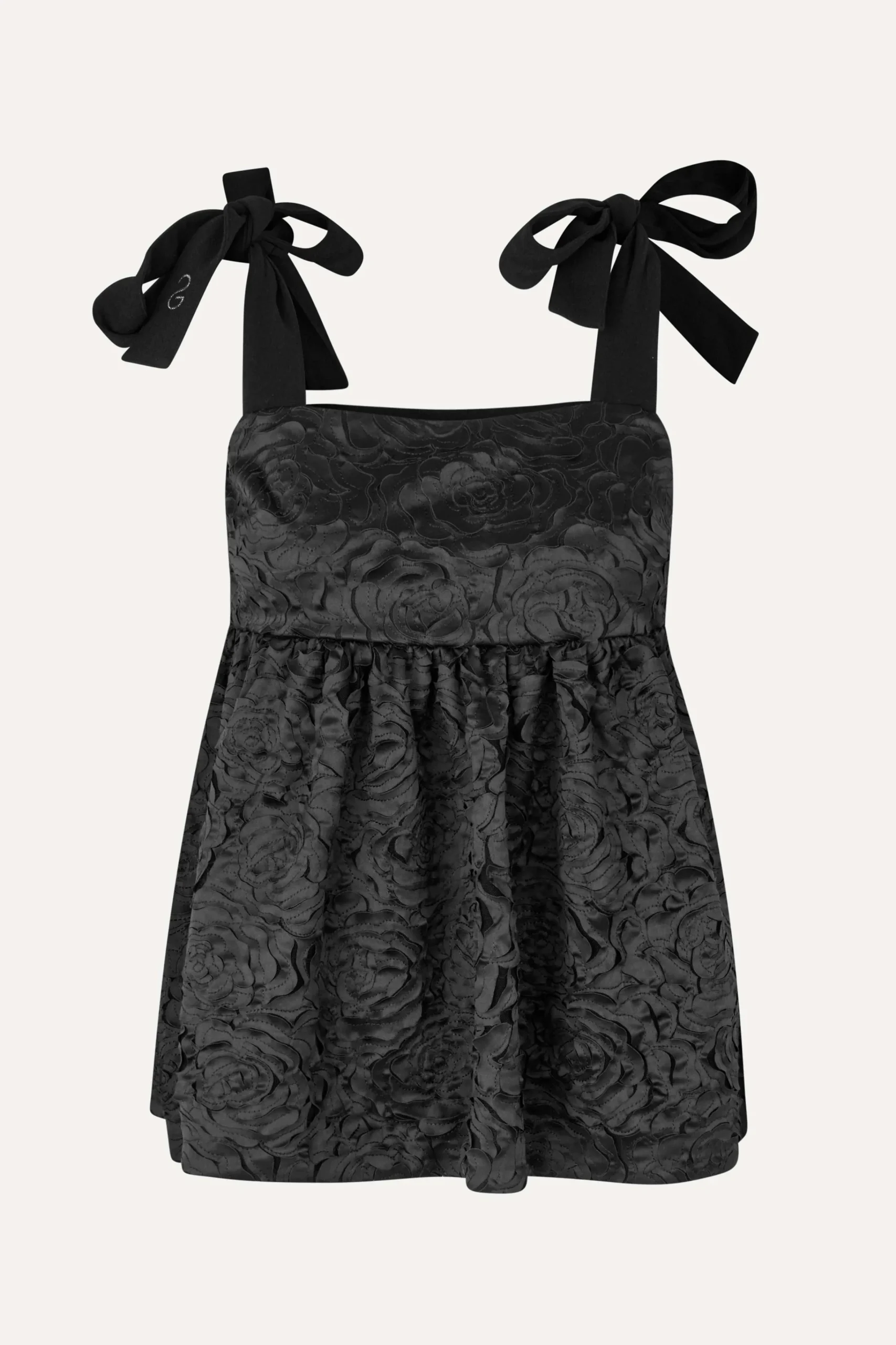 Contrasted Tie Top - Jet Black-STINE GOYA Cheap