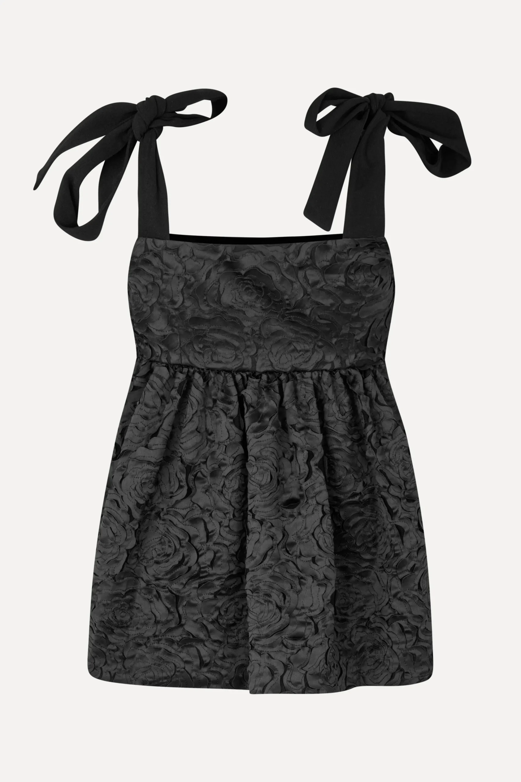 Contrasted Tie Top - Jet Black-STINE GOYA Cheap
