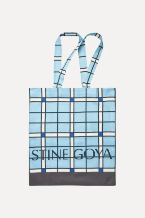 Cotton Tote - Window Check-STINE GOYA Cheap