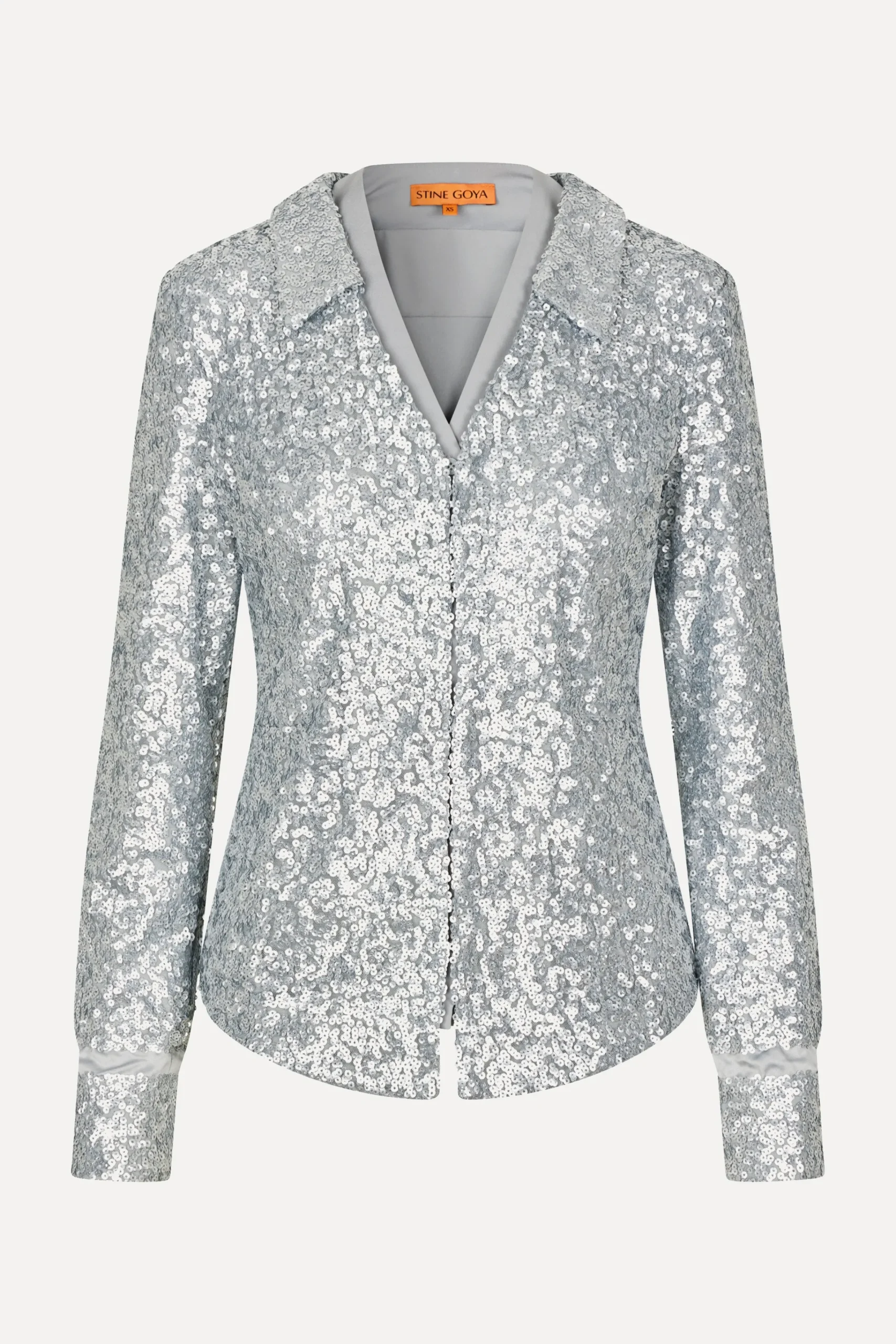 Double Collar Shirt - Steel Grey-STINE GOYA Outlet