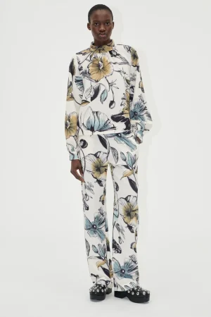 Elasticated Long Pants - Fine Line Poppies-STINE GOYA Cheap