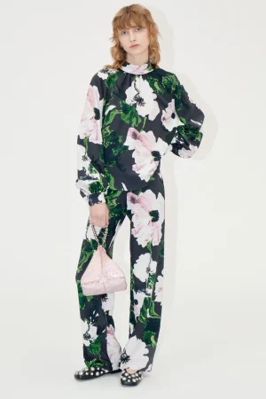 Elasticated Long Pants - Umber Windflower-STINE GOYA Clearance