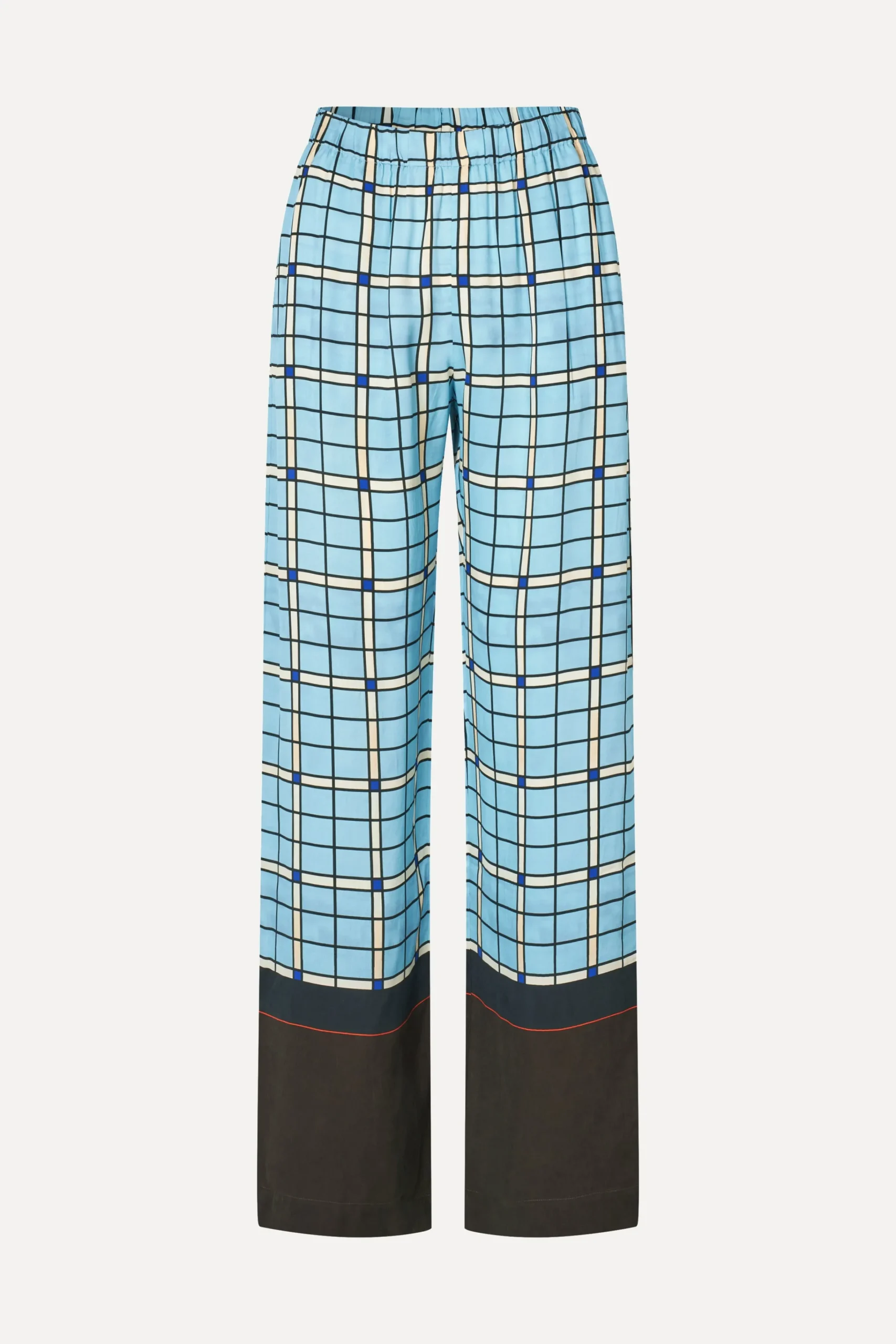 Elasticated Long Pants - Window Check-STINE GOYA Hot