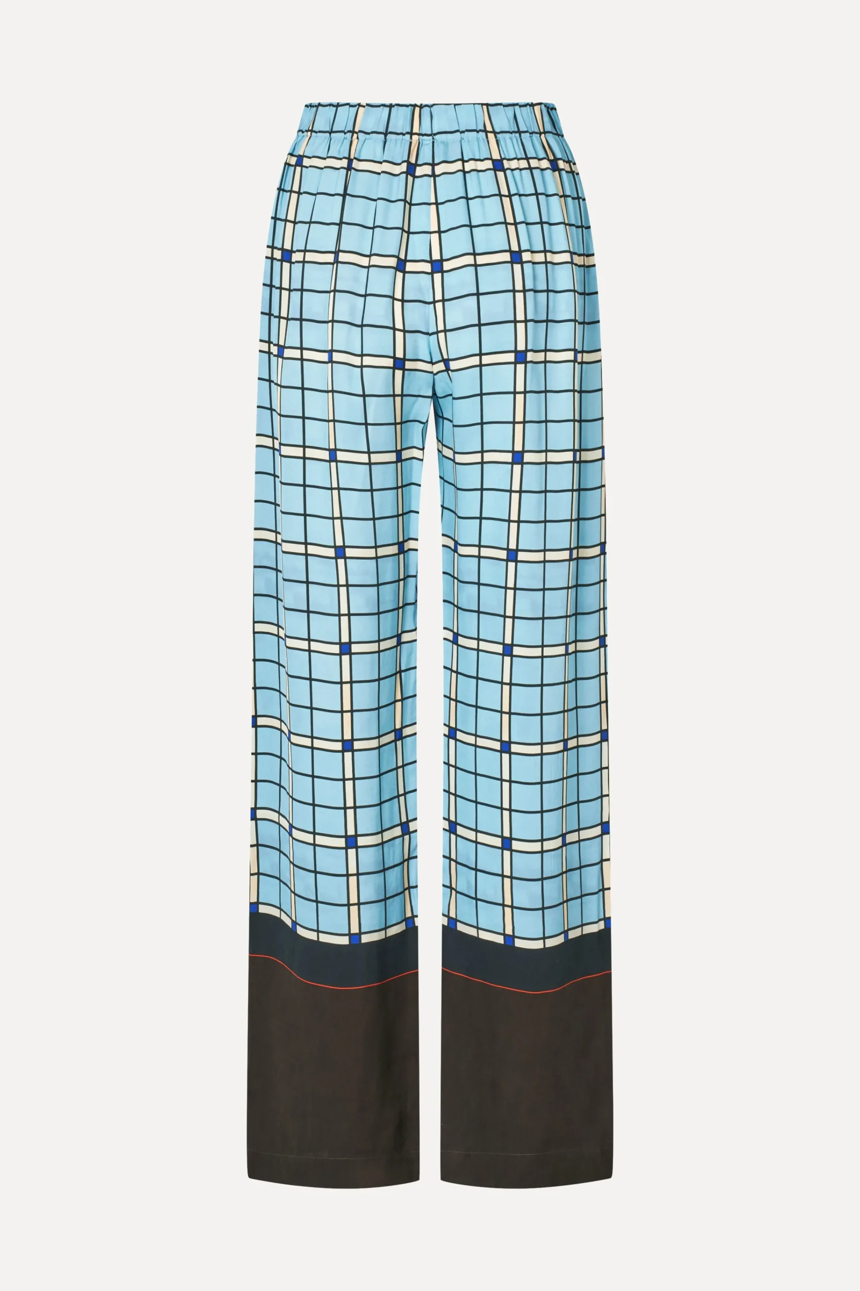 Elasticated Long Pants - Window Check-STINE GOYA Hot