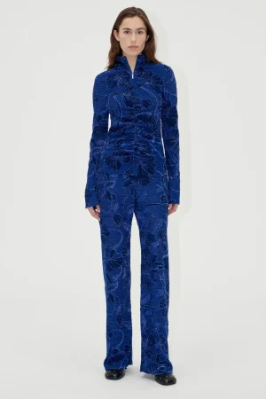 Elasticated Straight Long Pants - Fine Line Poppies-STINE GOYA Outlet
