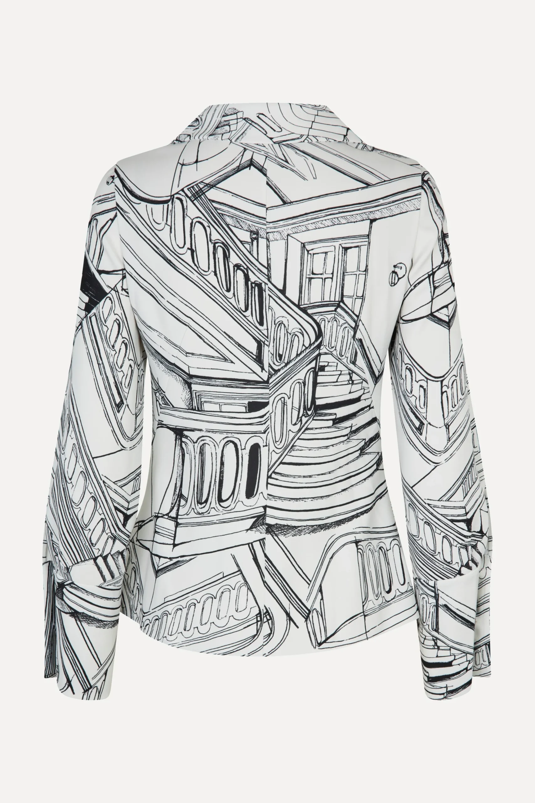 Fitted Long Sleeve Shirt - Fineline Staircase-STINE GOYA Best Sale