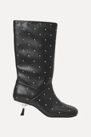 24H Studded Boot - Jet Black-STINE GOYA Discount