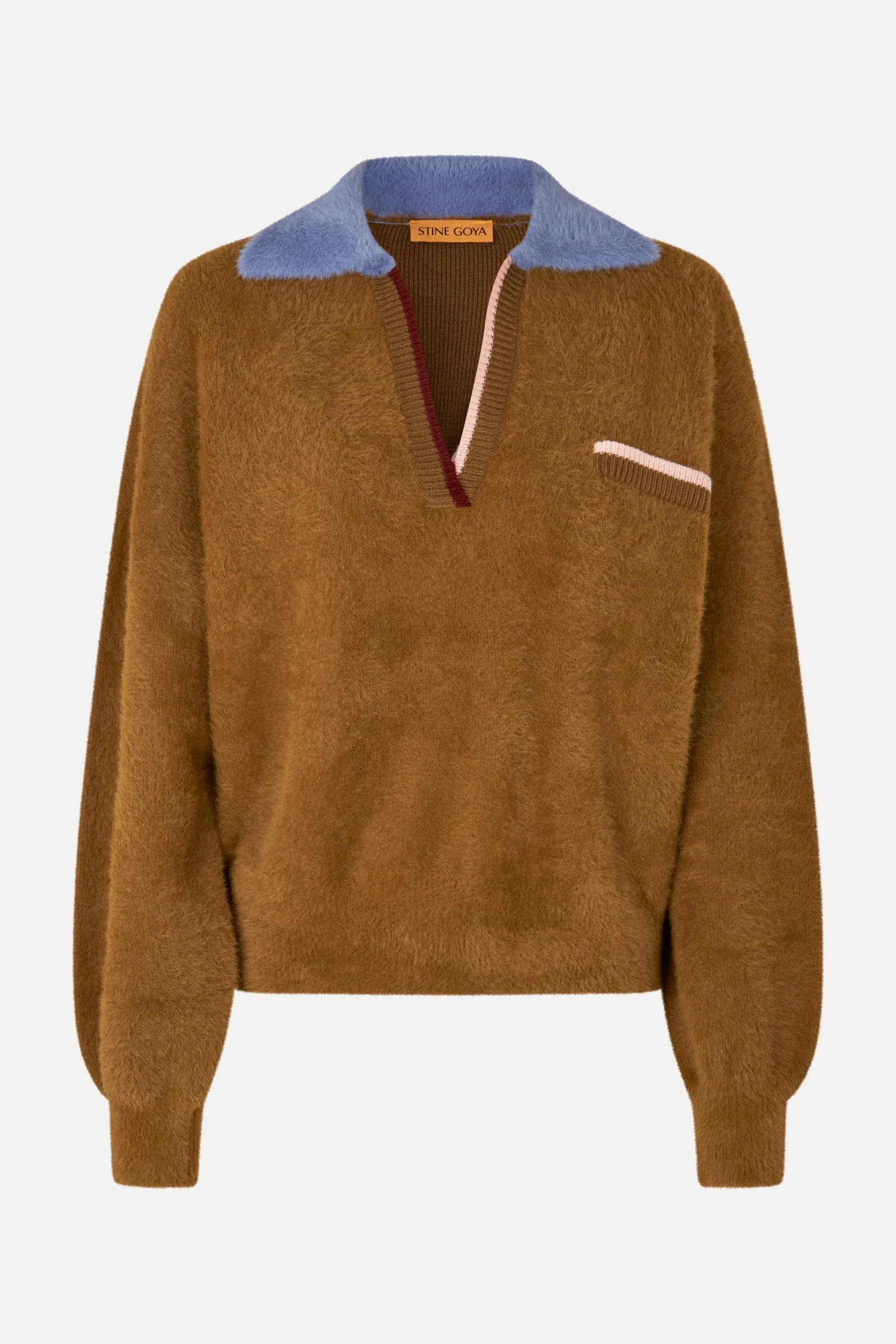 Knit Polo - Partridge Brown-STINE GOYA Flash Sale