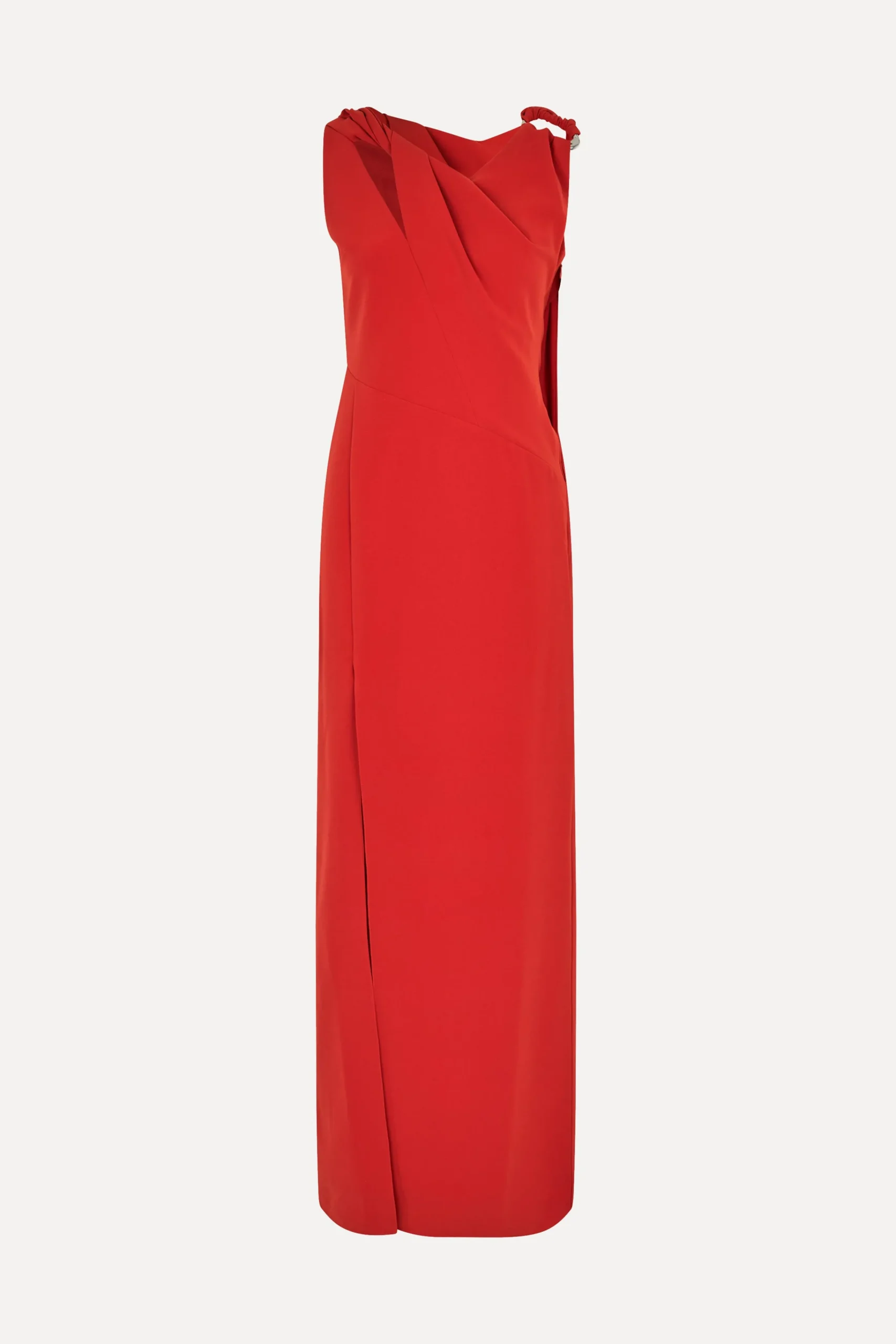 Knotted Floor Length Dress - Red Ochre-STINE GOYA Discount