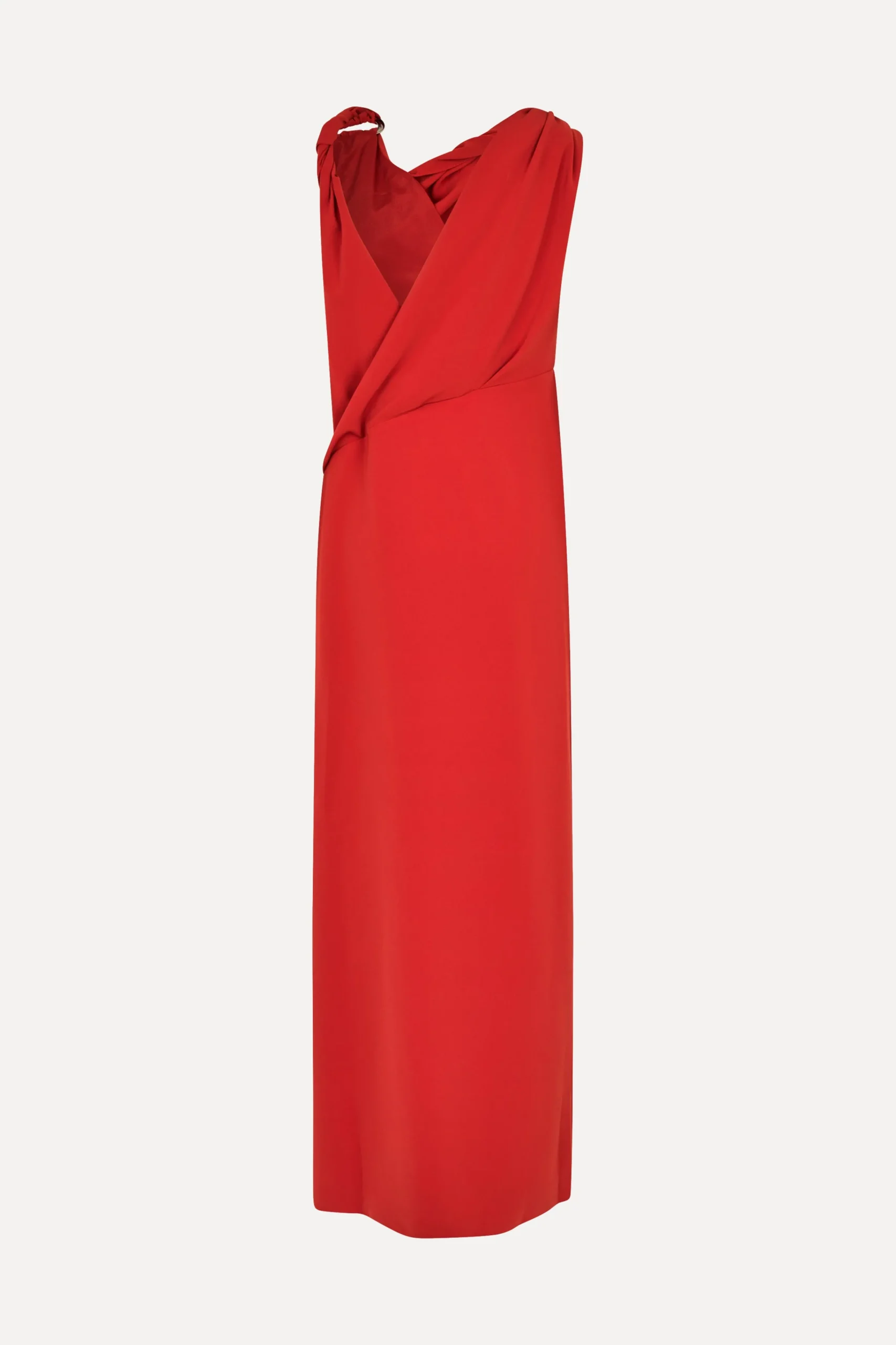 Knotted Floor Length Dress - Red Ochre-STINE GOYA Discount