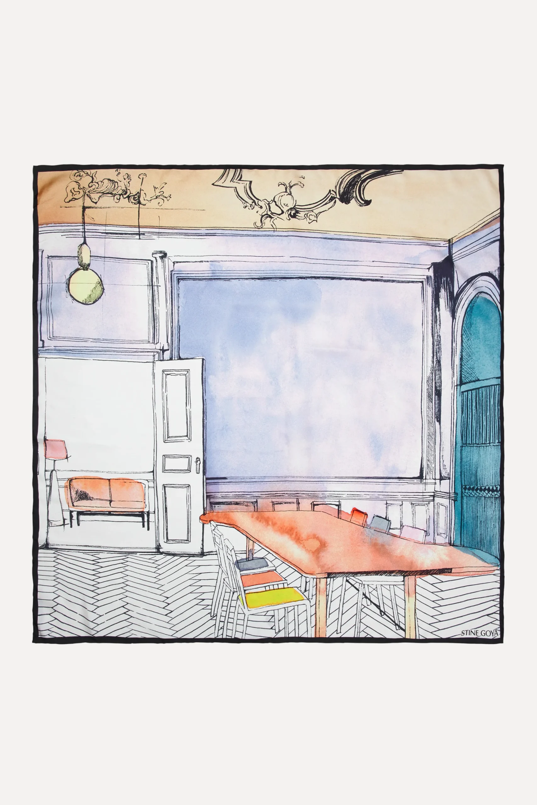Large Scarf - Aquarelle Showroom-STINE GOYA Clearance