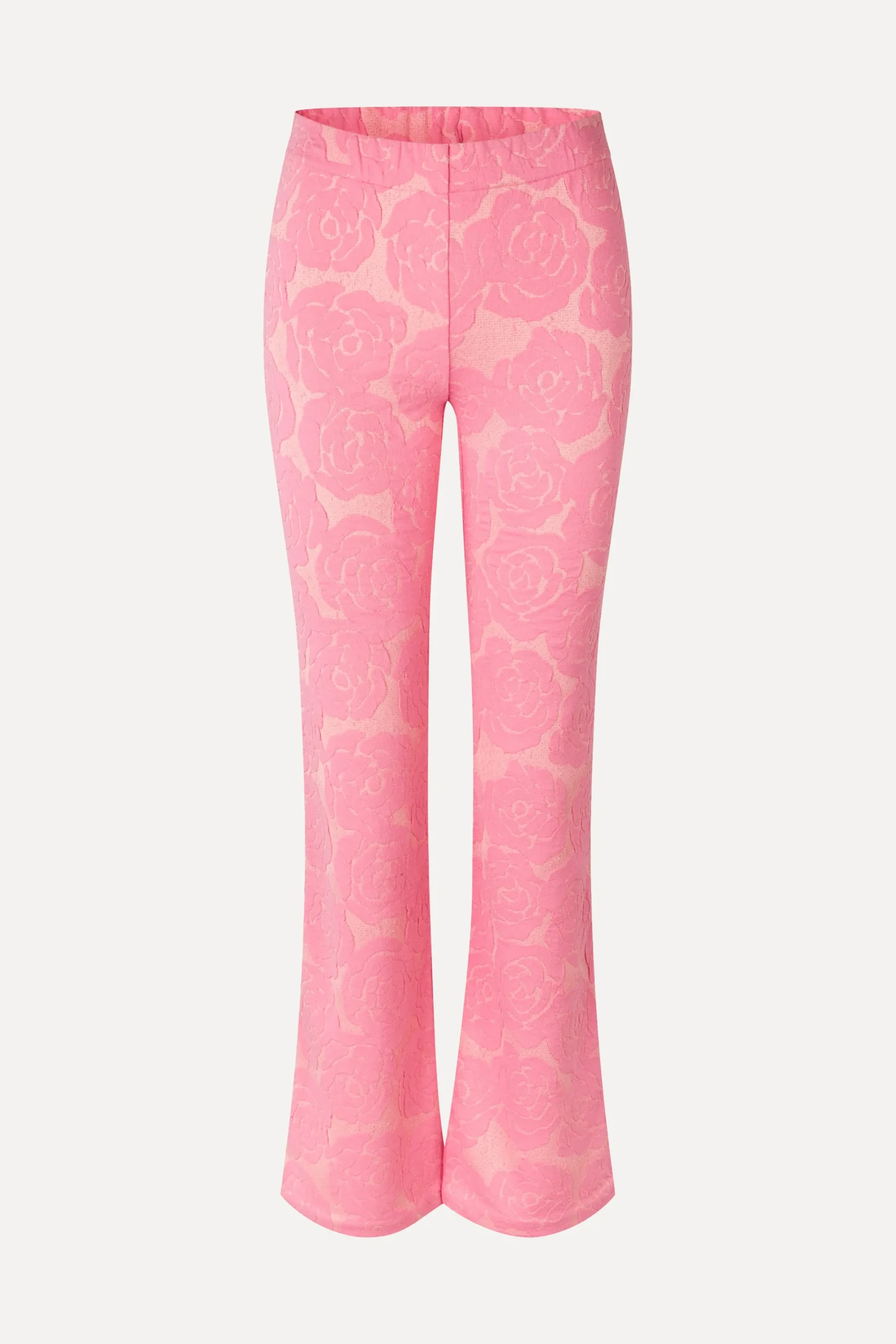 Long Flared Elasticated Pants - Rose Relief-STINE GOYA Cheap