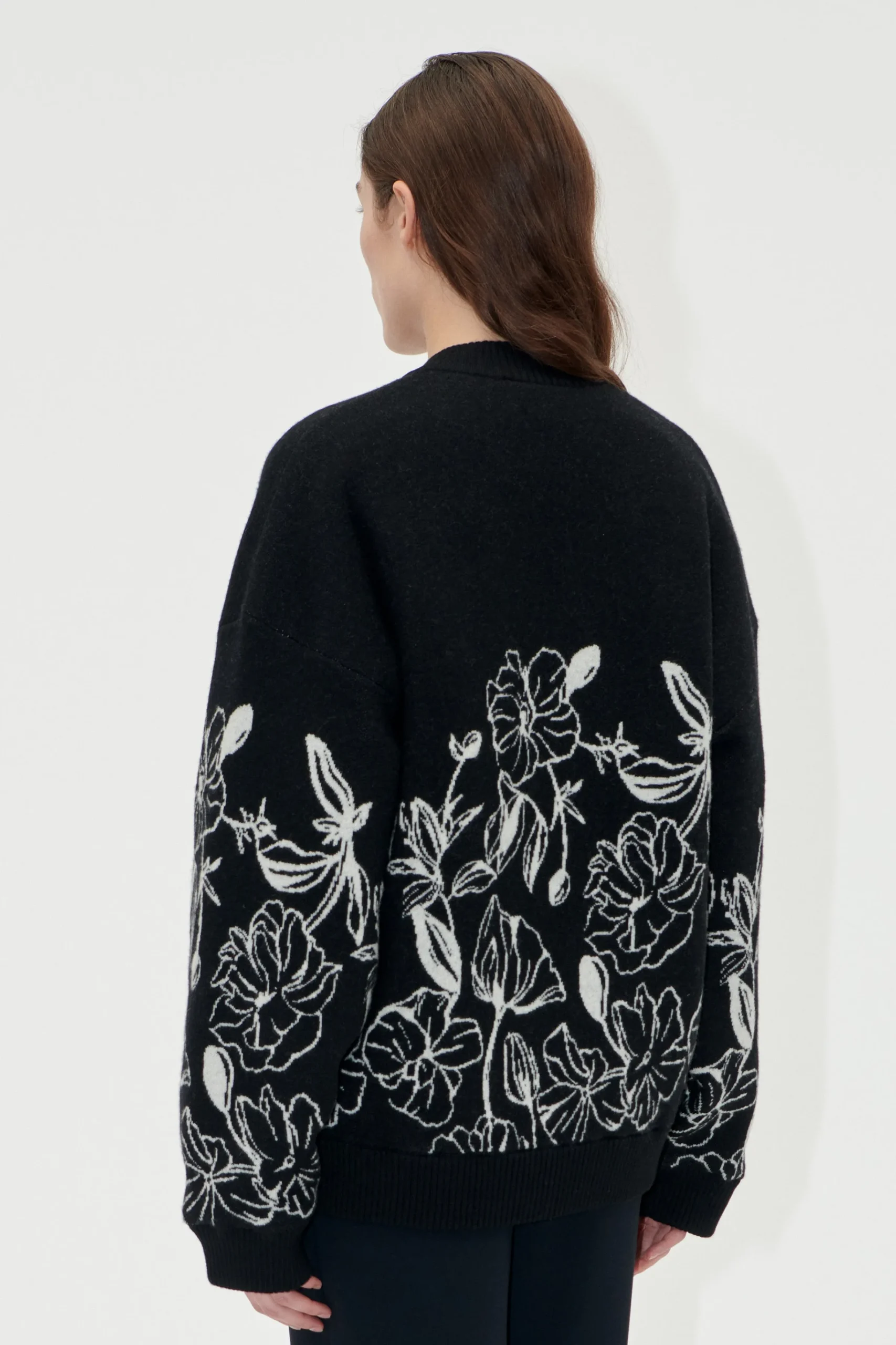 Long Sleeve Cardigan - Eccentric Floral-STINE GOYA Online