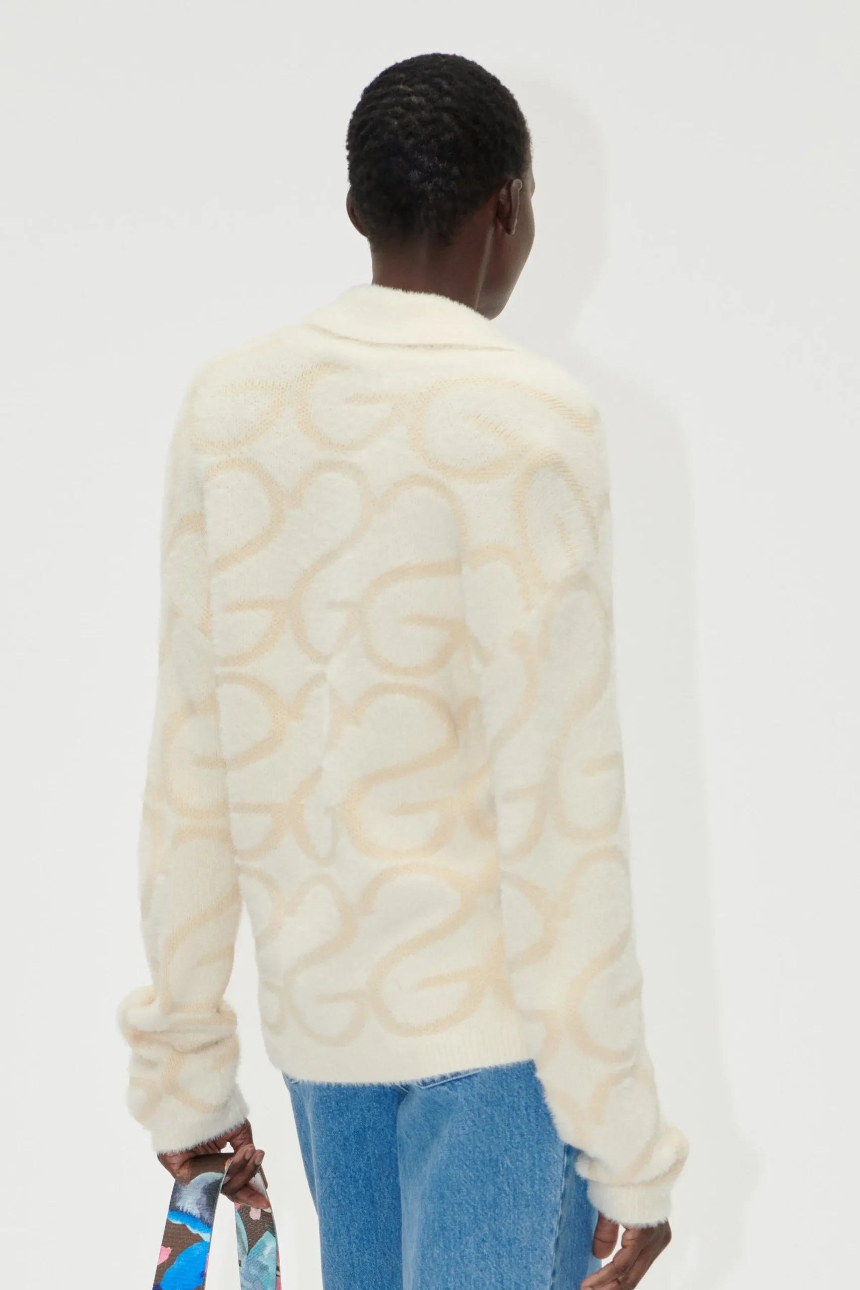 Long Sleeve Cropped Cardigan - SG Monogram-STINE GOYA Flash Sale