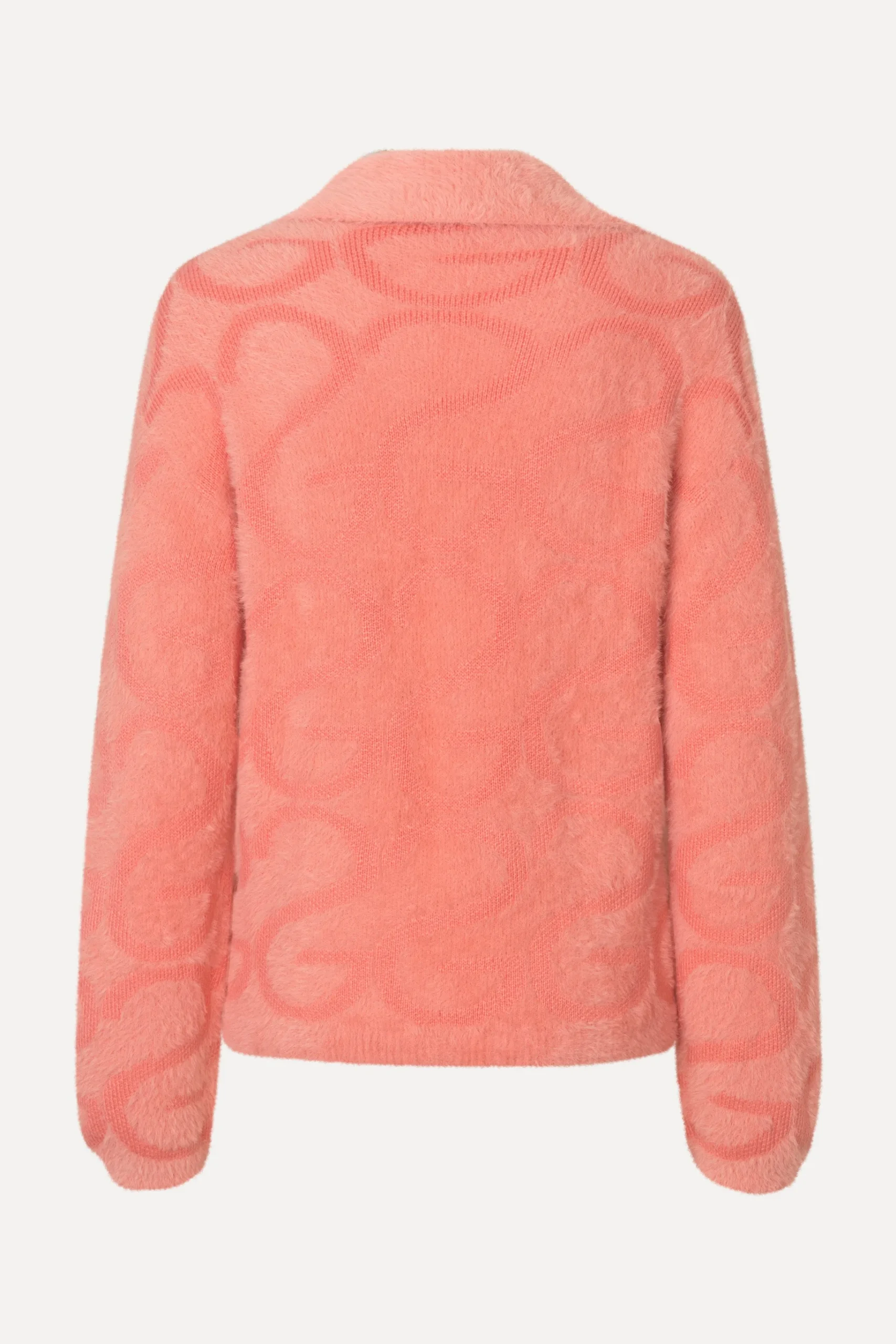 Long Sleeve Cropped Cardigan - SG Monogram Pink-STINE GOYA Best