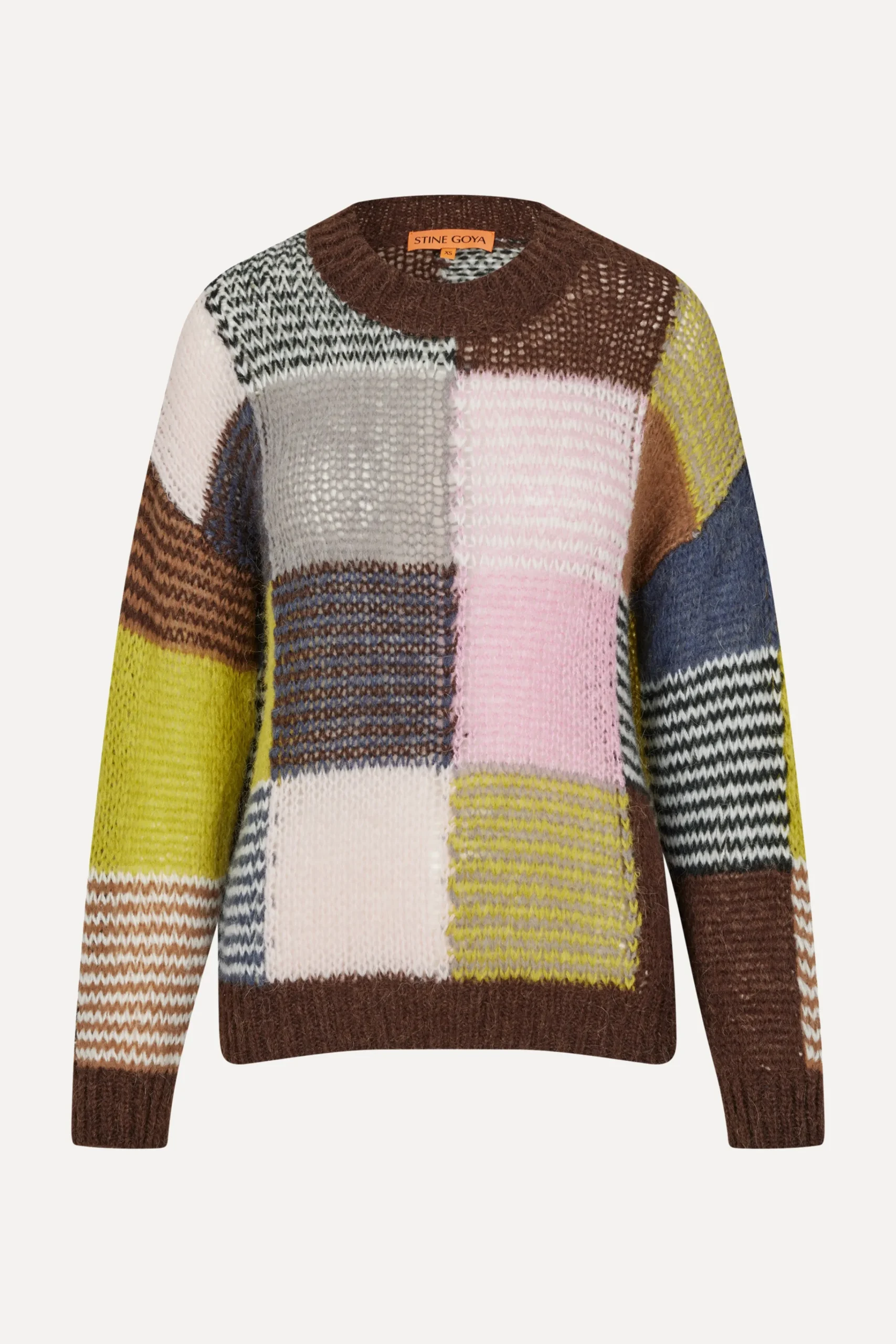 Long Sleeve Jumper - Multi Checks-STINE GOYA Sale