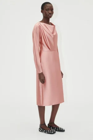 Long Sleeve Midi Dress - Rose Tan-STINE GOYA Store