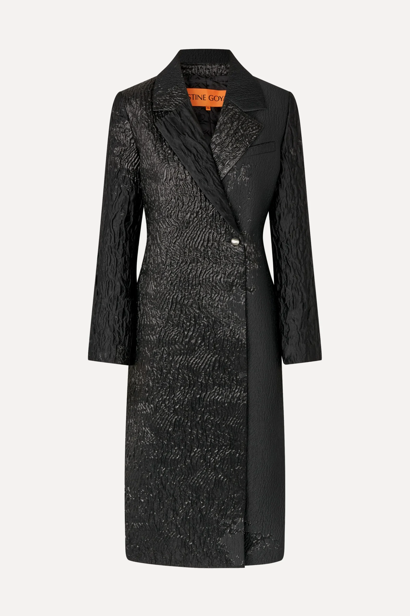 Long Sleeve Straight Coat - Black Impressionist Hue-STINE GOYA Store