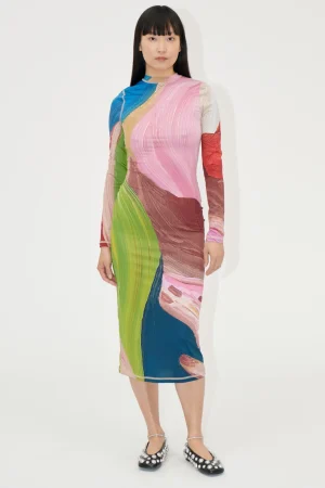 Pullover Long Sleeve Midi Dress --STINE GOYA Cheap