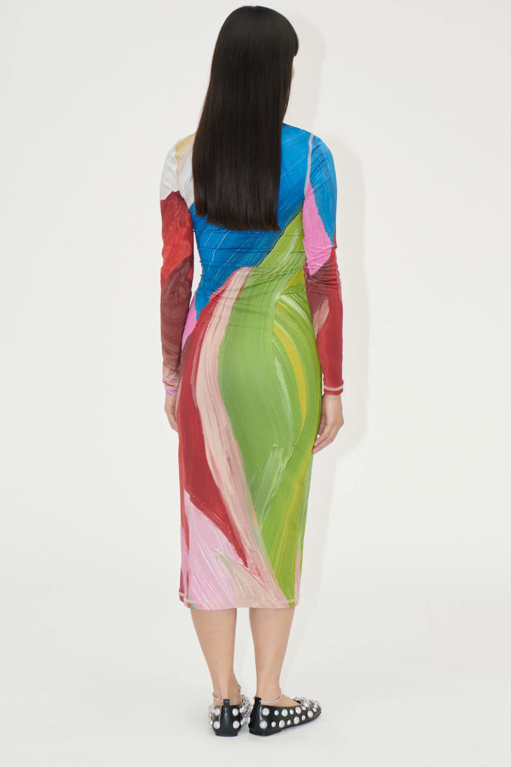 Pullover Long Sleeve Midi Dress --STINE GOYA Cheap