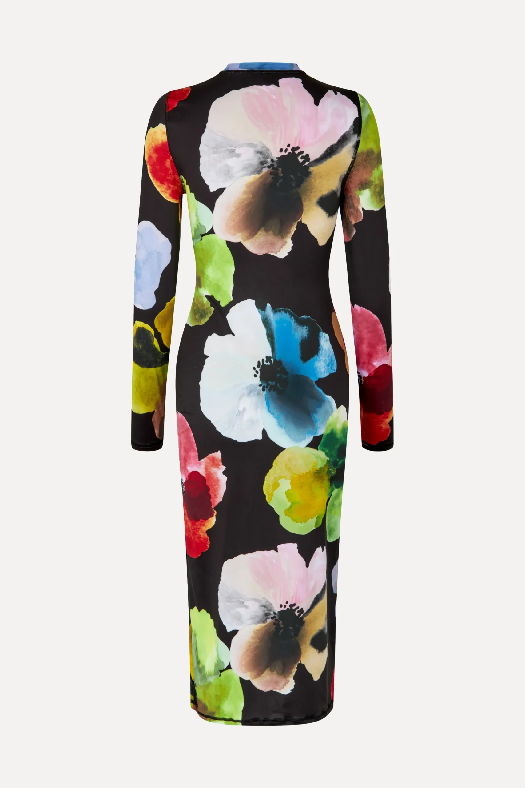 Pullover Long Sleeve Midi Dress - Watercolor Bloom-STINE GOYA Clearance