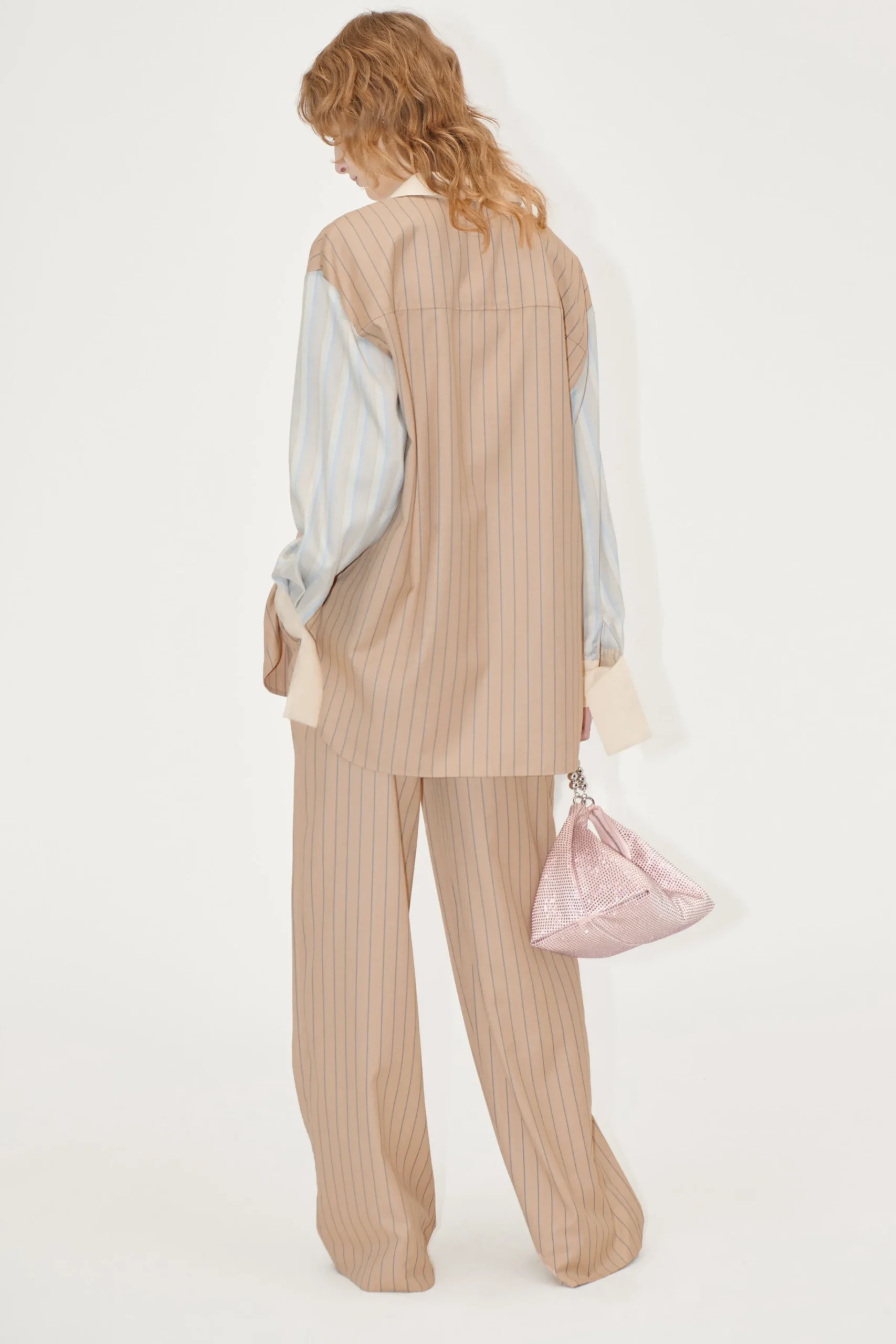 Reversed Wide Leg Pants - Multi Stripes-STINE GOYA Outlet