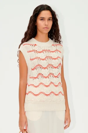 SGAsger Vest - Orange Waves-STINE GOYA Cheap