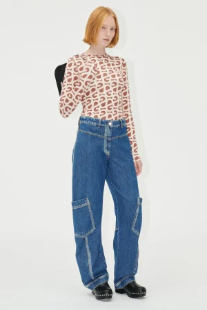 SGDion Denim Pants - Trompe L'oeil-STINE GOYA Discount