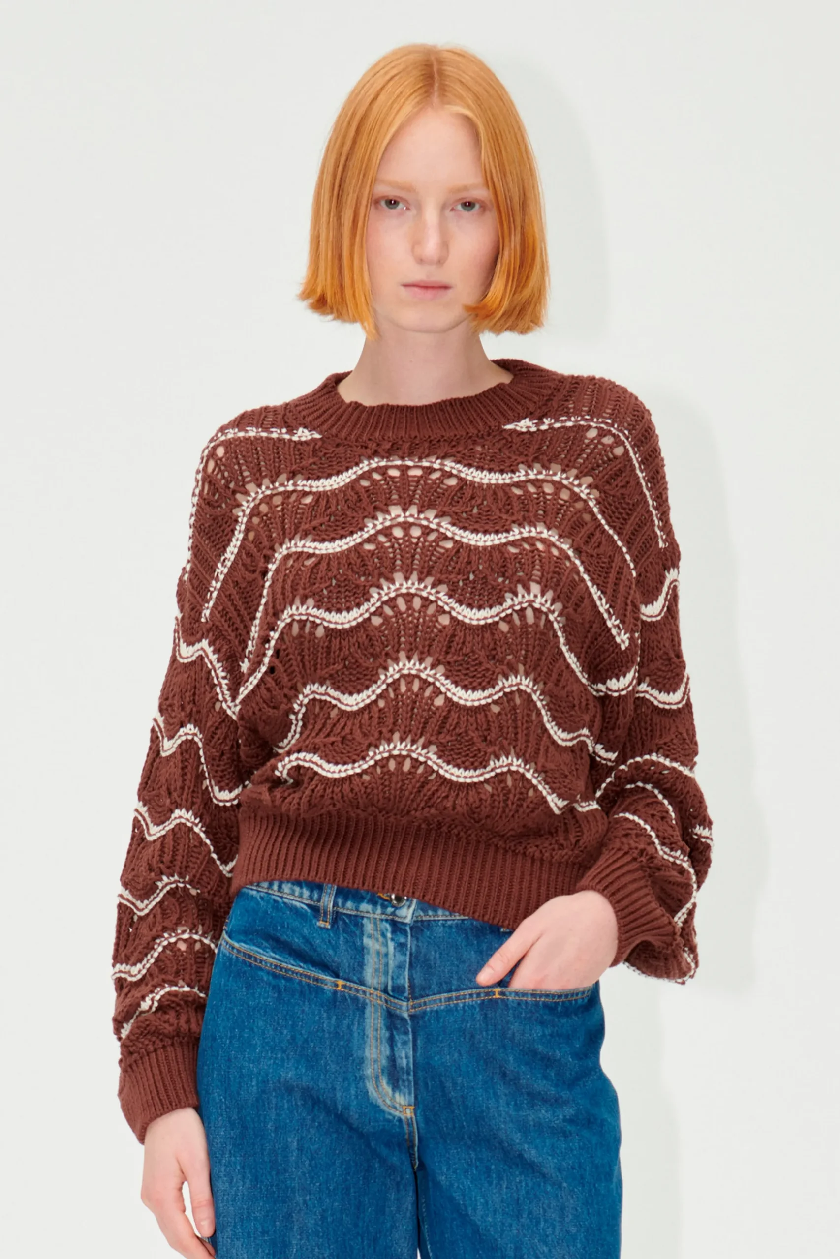 SGDirch Jumper - Cream Waves-STINE GOYA Hot