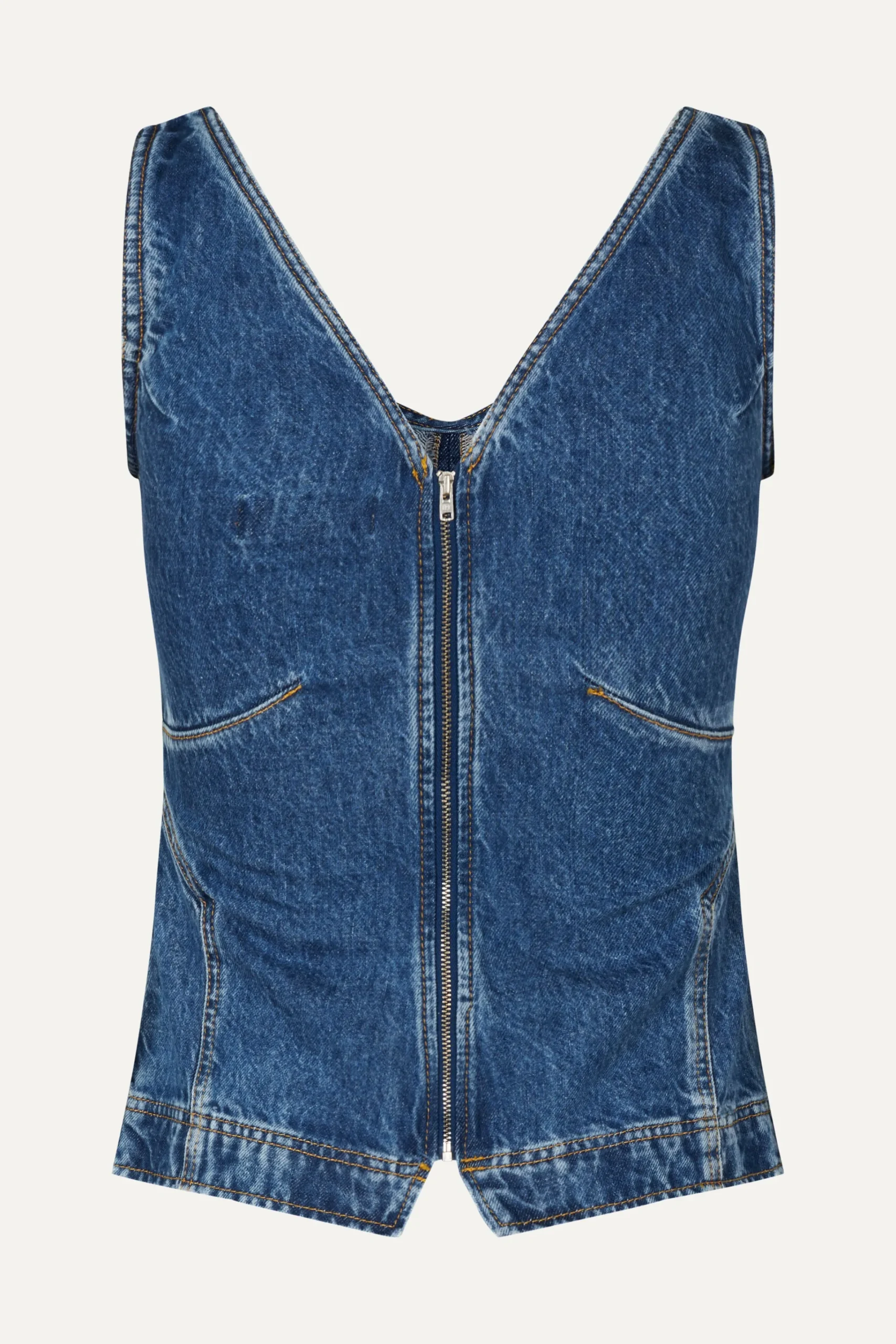 SGEliana Denim Top - Trompe L'oeil-STINE GOYA New