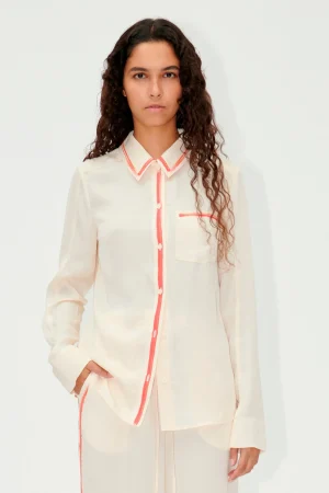 SGFelix Shirt - Tangerine Paintbrush-STINE GOYA Cheap