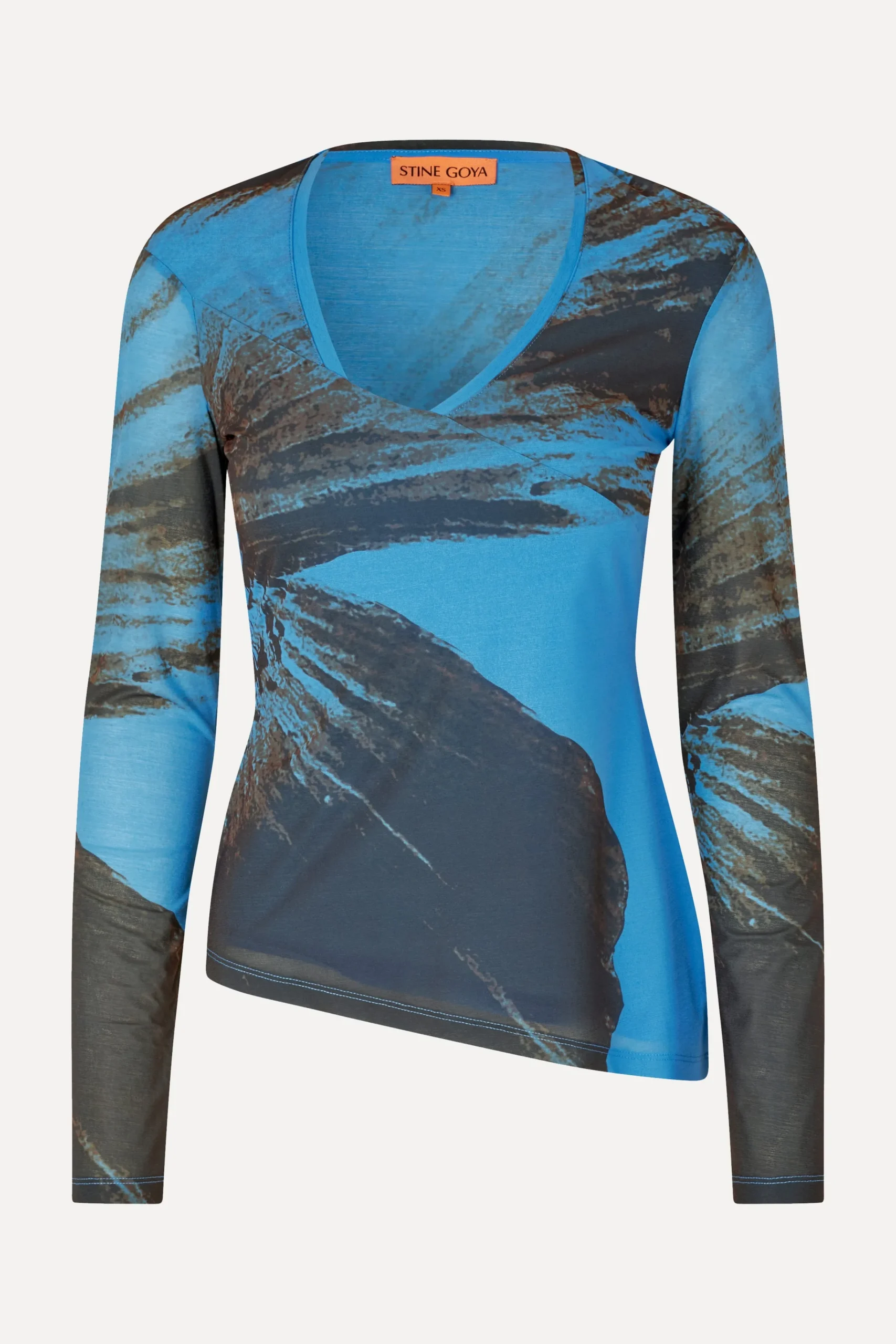 SGFlorian Blouse - Brown Brush Stroke Poppy-STINE GOYA Hot