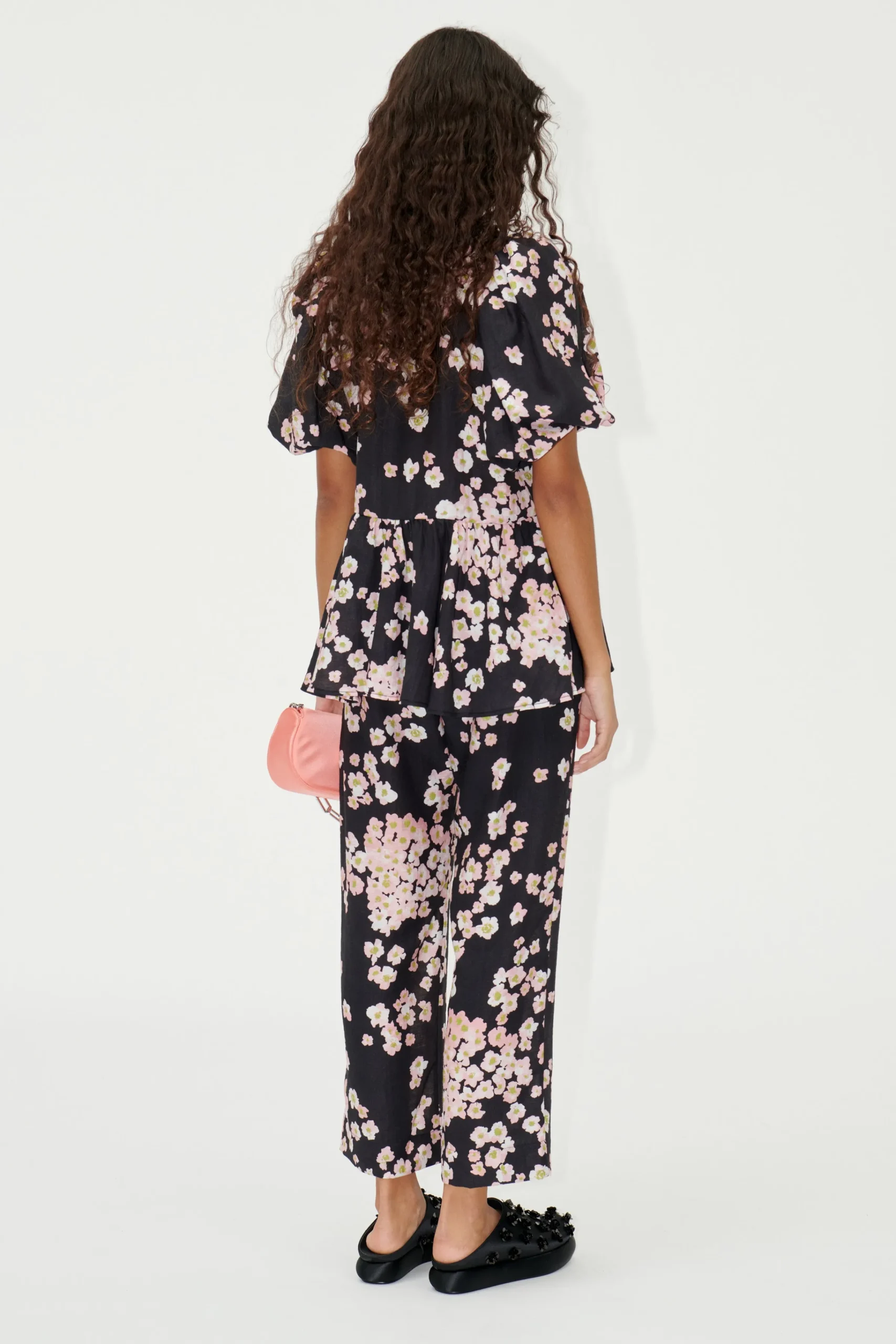 SGIsra Pants - Pink Ditzy Flowers-STINE GOYA Shop
