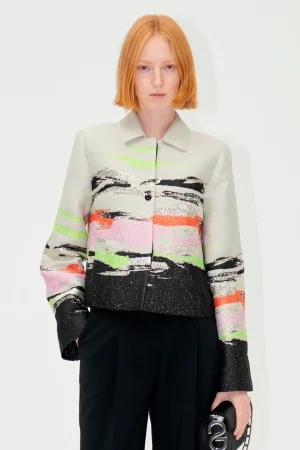 SGKiana Jacket - Abstract Strokes-STINE GOYA Clearance
