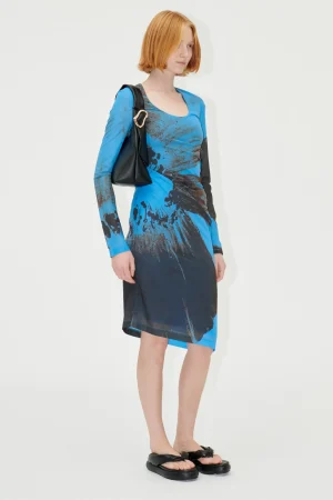 SGLeonora Dress - Brown Brush Stroke Poppy-STINE GOYA Flash Sale