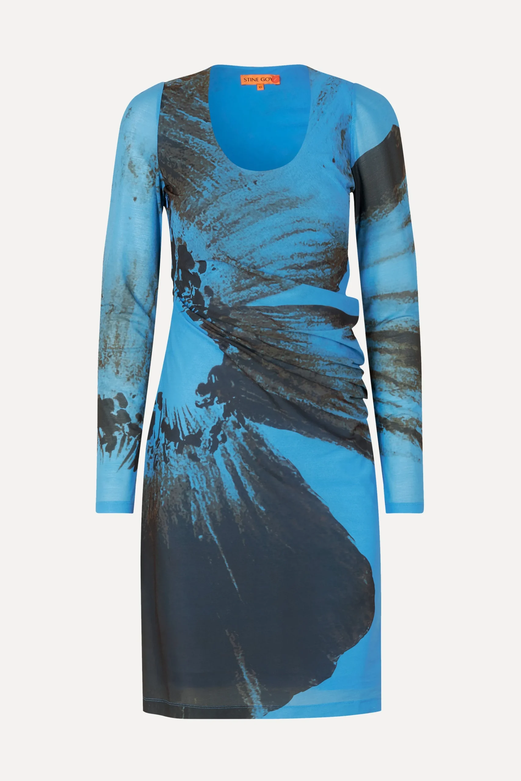 SGLeonora Dress - Brown Brush Stroke Poppy-STINE GOYA Flash Sale