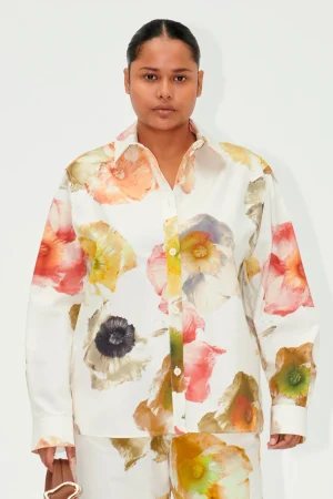 SGMartina Shirt - Pastel Poppies-STINE GOYA New