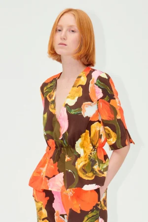 SGNaica Top - Summer Night Poppies-STINE GOYA New