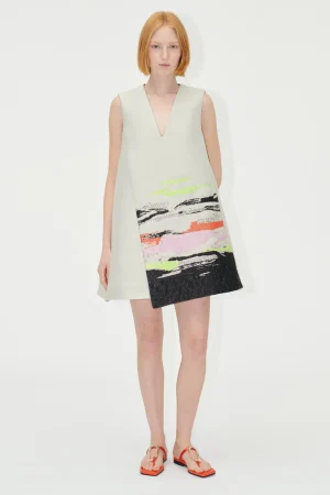 SGTamar Dress - Abstract Strokes-STINE GOYA Fashion