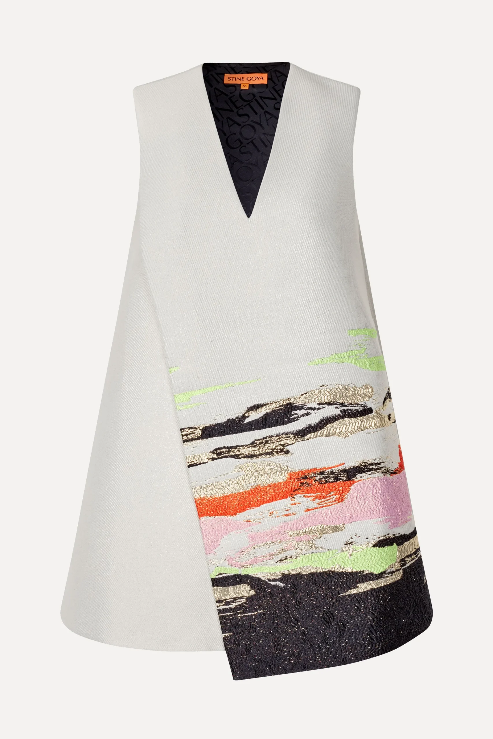 SGTamar Dress - Abstract Strokes-STINE GOYA Fashion