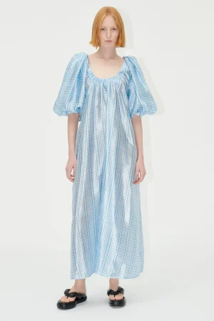 SGTeresa Dress - Blue Check-STINE GOYA Hot