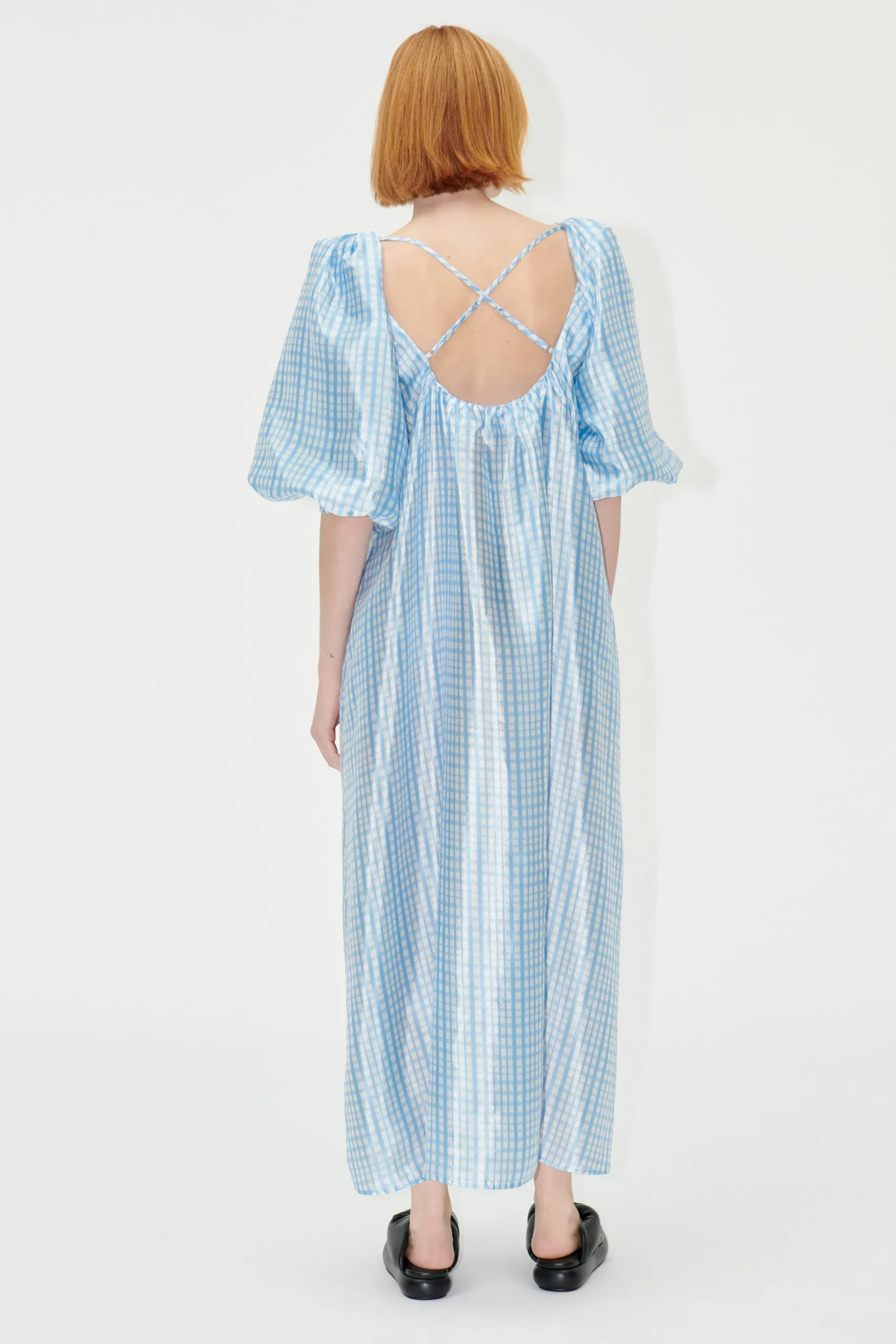 SGTeresa Dress - Blue Check-STINE GOYA Hot