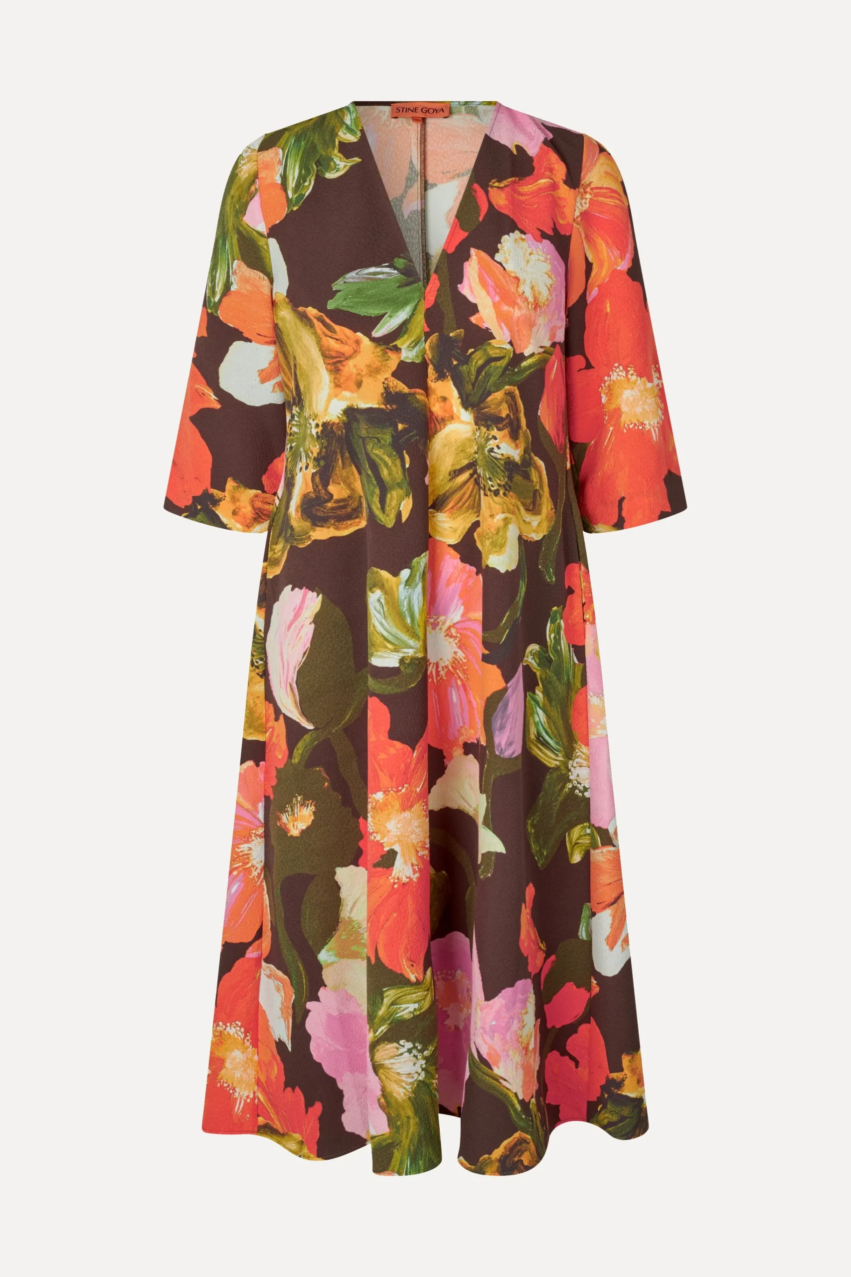 SGVic Dress - Summer Night Poppies-STINE GOYA Fashion