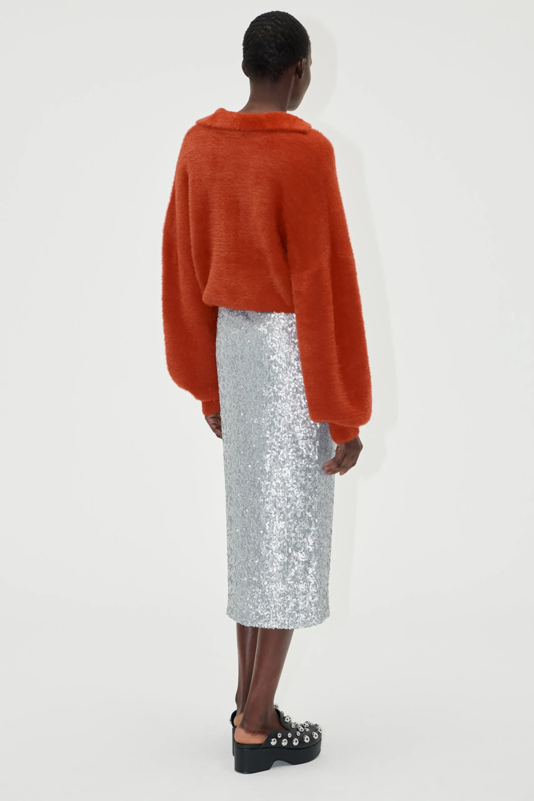 Straight Midi Skirt - Steel Grey-STINE GOYA Outlet