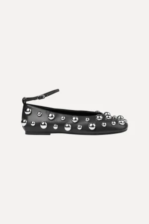 Studded Ballerina - Jet Black-STINE GOYA Online