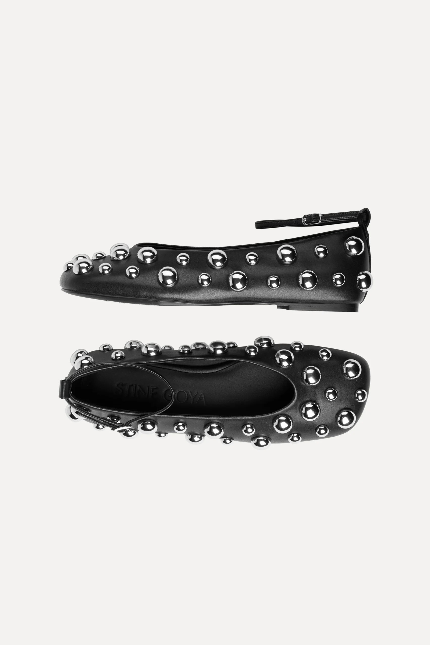 Studded Ballerina - Jet Black-STINE GOYA Online
