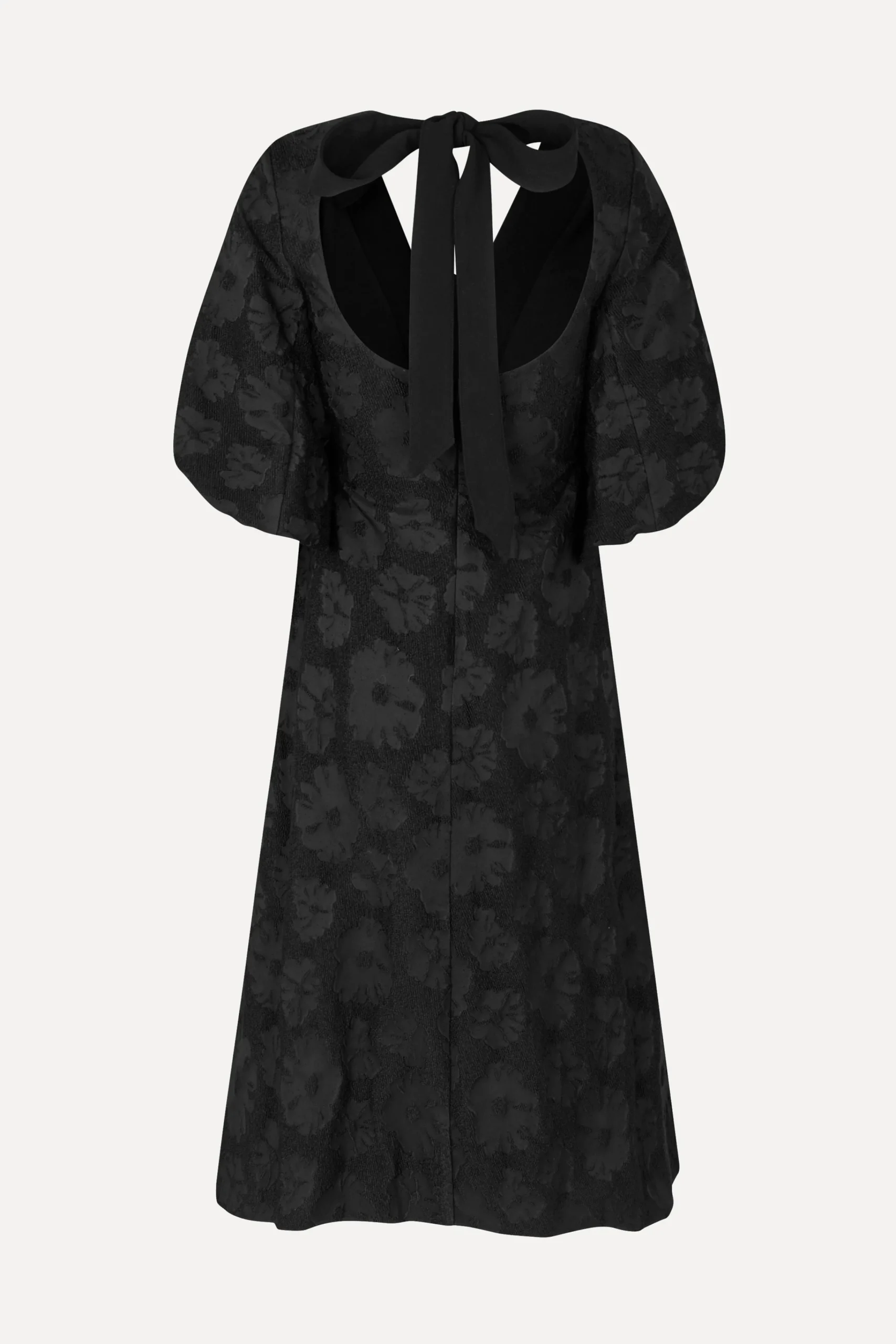 3/4 Volume Sleeves Midi Dress - Anemone Jacquard-STINE GOYA Cheap