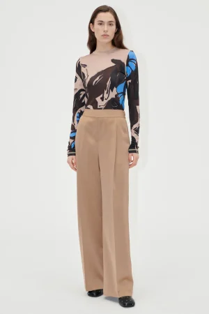 Wide Leg Long Pants - Tiger's Eye-STINE GOYA Sale